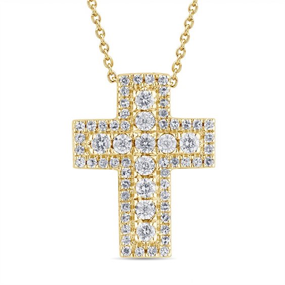 Halskette Bliss Dame in Gelbgold Diamante 0.26 Ct 20114578 - 20114578